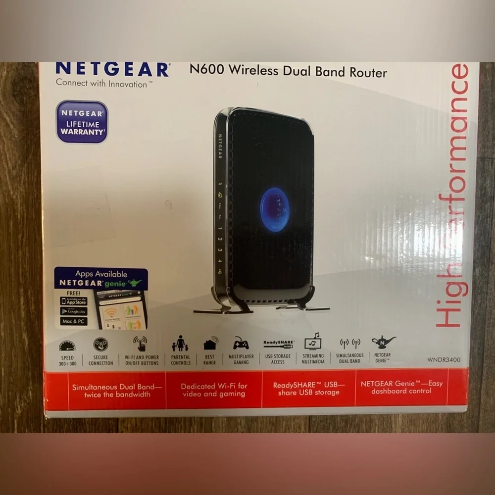 Netgear Black Wireless Router NIOB - Picture 4 of 13